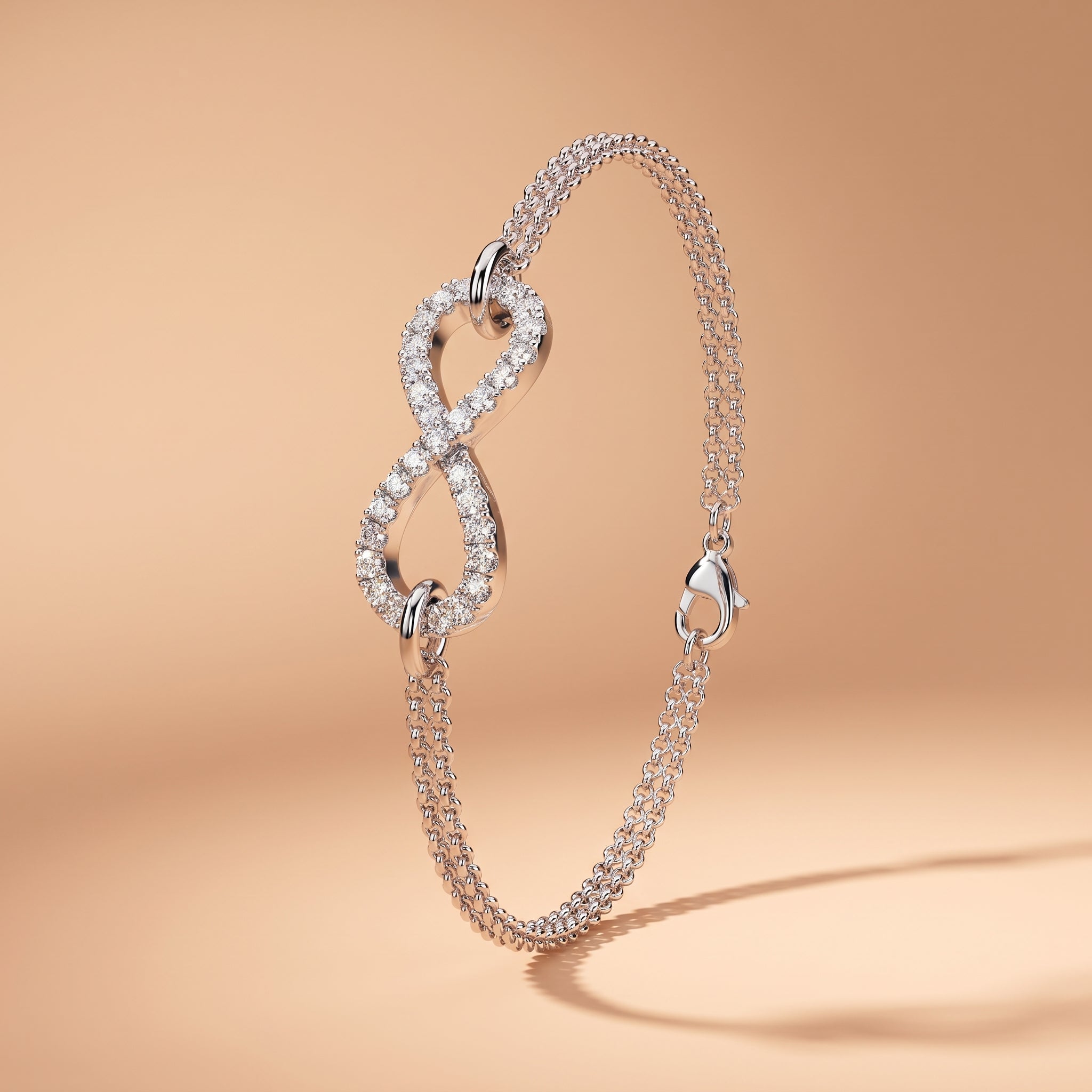 Montore 1.7MM Moissanite Bow-Knot Bracelet