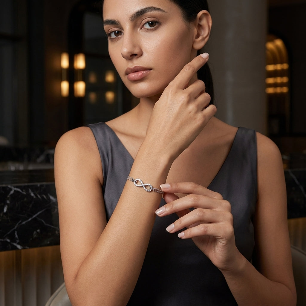 Montore 1.7MM Moissanite Bow-Knot Bracelet