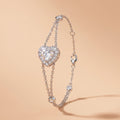Montore 1 CT Round Cut Heart Shaped Moissanite Bracelet