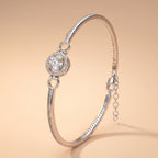 Montore 1 CT Round Cut Moissanite Sterling Silver Bracelet