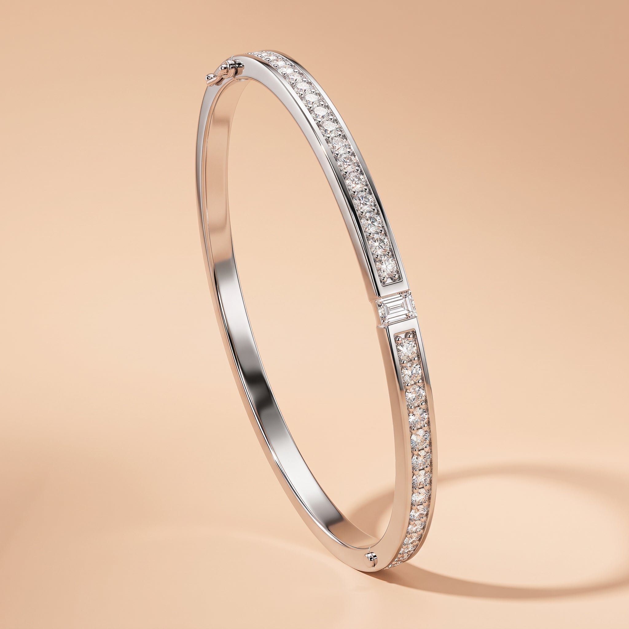 Montore 2.017 CTTW Moissanite Eternity Bangle Bracelet