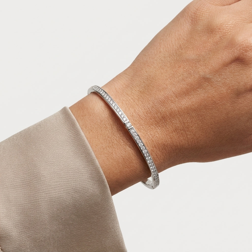 Montore 2.017 CTTW Moissanite Eternity Bangle Bracelet
