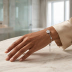 Montore 2 CT Four-Leaf Clover Cut Moissanite Bezel Bracelet