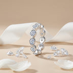 3.5 MM D Color VVS1 Round Cut Moissanite Wedding Band model 4
