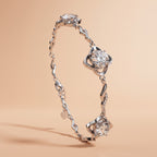 Montore 3 CTTW Moissanite Four Leaf Clover Bracelet