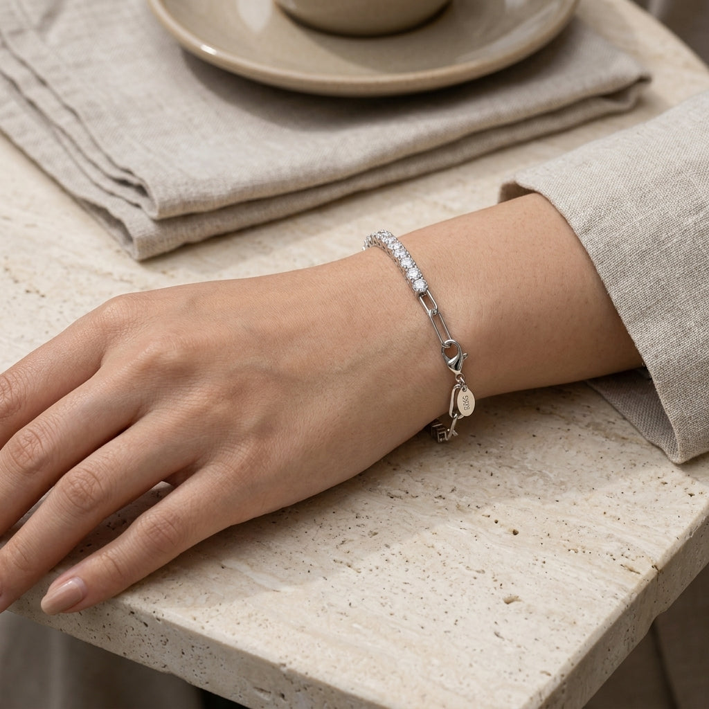 Montore 3MM Multi-Stone Moissanite Tennis Bracelet
