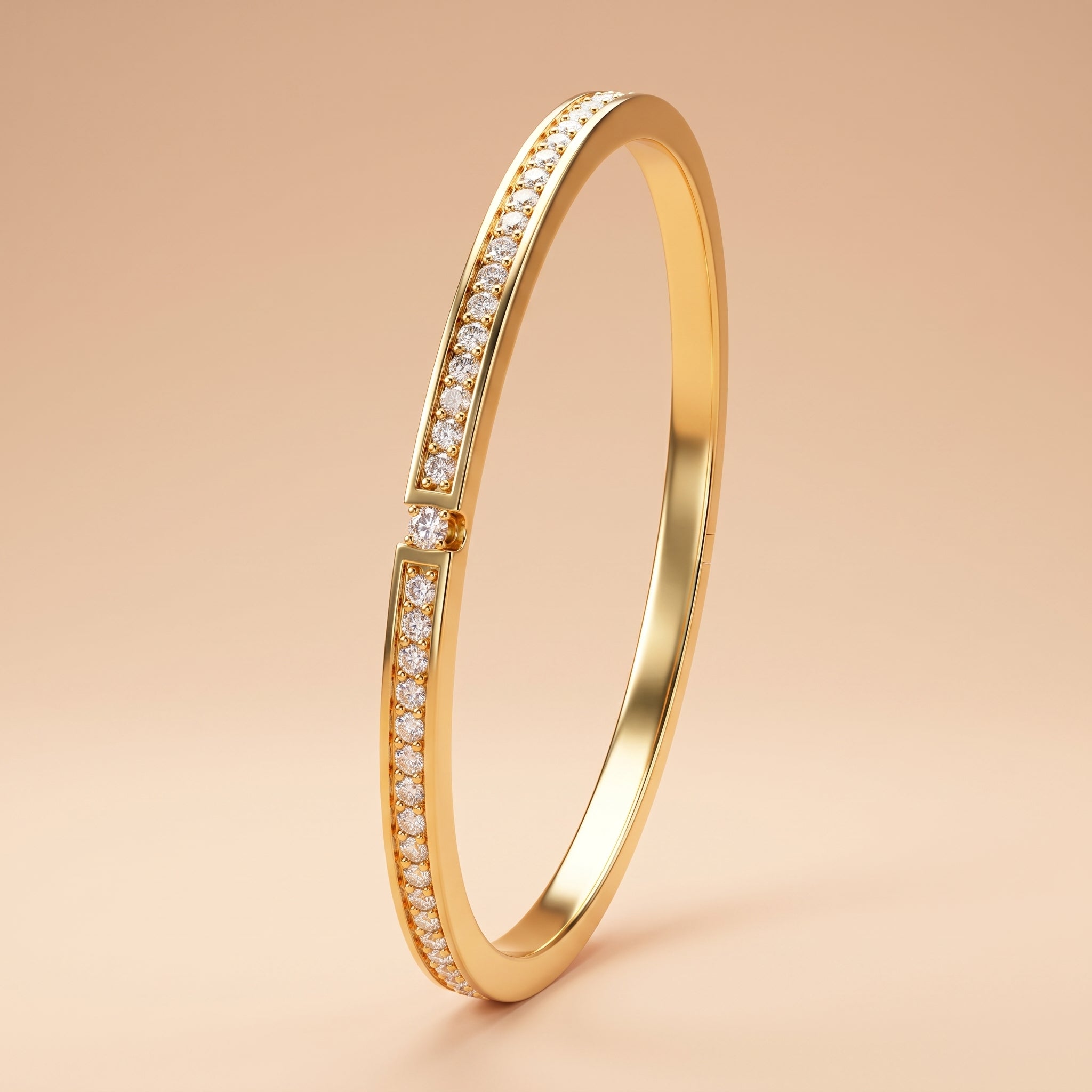 Montore 3MM Tennis Moissanite Bangle Bracelet