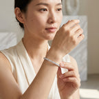 Montore 4MM Moissanite Eternity Bangle Bracelet