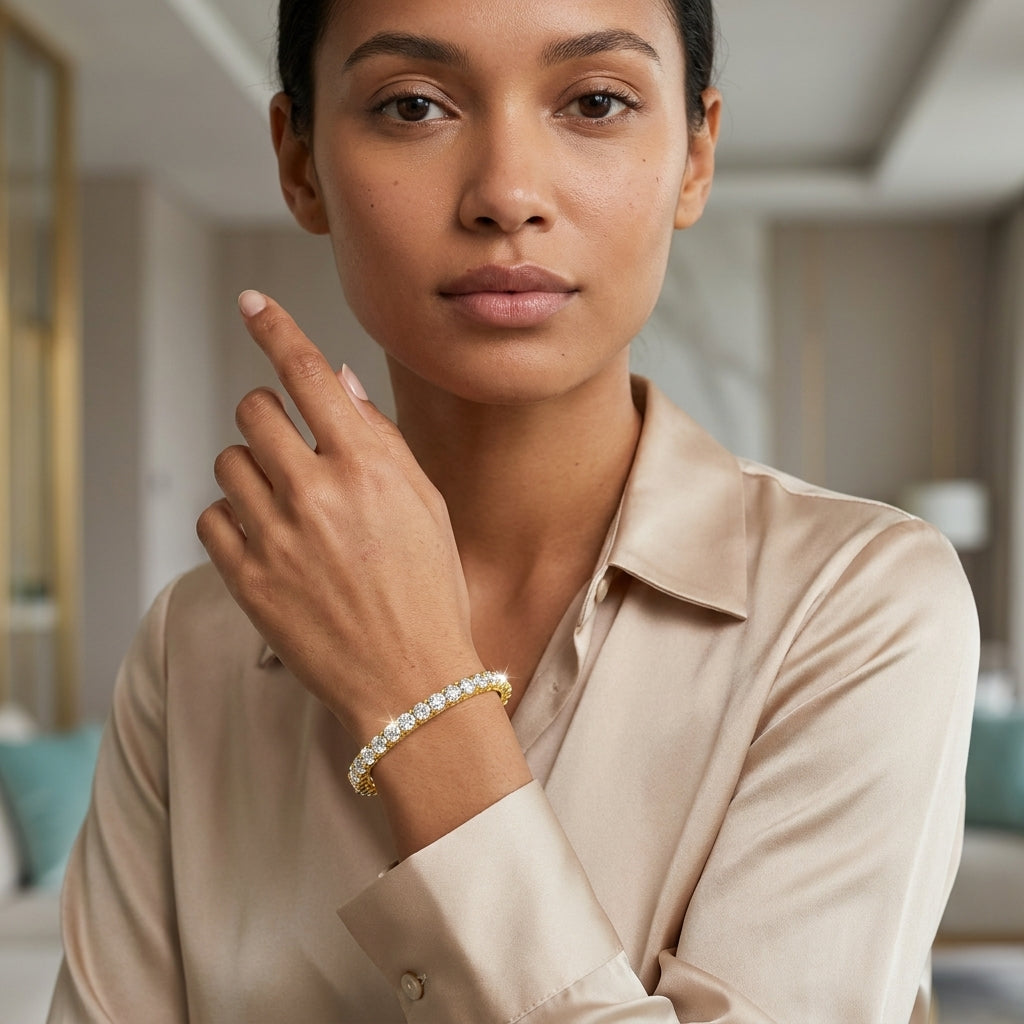 Montore 4MM Moissanite Tennis Bangle Bracelet |