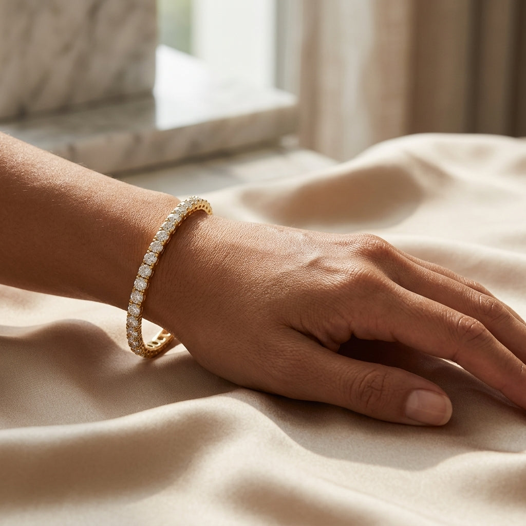 Montore 4MM Moissanite Tennis Bangle Bracelet |