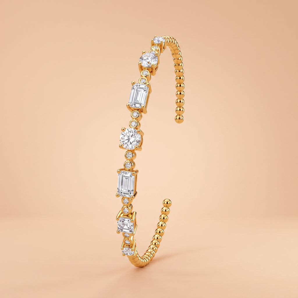 Montore 5.0MM VVS1 D Color Brilliant Cut Moissanite Bracelet