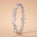 Montore 6×6MM VVS1 Round Cut Moissanite Cleef Bracelet
