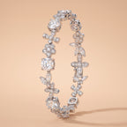 Montore 6×6MM VVS1 Round Cut Moissanite Cleef Bracelet