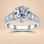 Classic Round Cut Moissanite Engagement Ring (3.85CTTW)