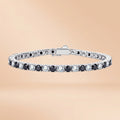 Black & White Round Cut Moissanite Tennis Bracelet (13.2cttw)