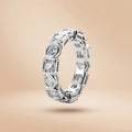 Round Cut Moissanite Wedding Band 2.8 cttw 925 Sterling Silver