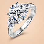 Luxury 3 Stone Moissanite Engagement Ring (4.6CTTW)