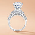 Round Halo Moissanite Ring for Women 4.75CTTW
