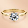 Round Cut Moissanite Engagement Ring (1CT) Silver