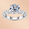 Round Cut Moissanite Engagement Ring (3.8 cttw) for Women