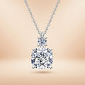Cushion Cut Moissanite Pendant Necklace for Women (2/2.5ct)