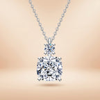 Cushion Cut Moissanite Pendant Necklace for Women (2/2.5ct)
