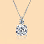Cushion Cut Moissanite Pendant Necklace for Women (2/2.5ct)