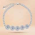Sterling Silver Five-Stone Moissanite Tennis Bracelet