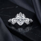 Heart Cut Moissanite Irish Engagement Ring 2.33CTTW