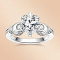 Heart Cut Moissanite Irish Engagement Ring 2.33CTTW