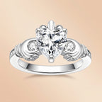 Heart Cut Moissanite Irish Engagement Ring 2.33CTTW