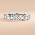 Heart & Round Cut Moissanite Wedding Band 4.8 cttw 925 Sterling Silver