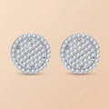 Iced Out Moissanite Round Stud Earrings (0.9cttw)for Women