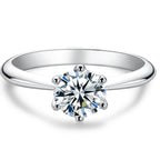 Simple Round Cut Moissanite Engagement Ring (0.5–5CT)