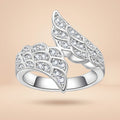 Moissanite Angel Wing Wedding Band 0.5 cttw 925 Sterling Silver
