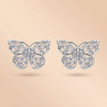Moissanite Butterfly Stud Earring