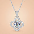 Moissanite Clover Pendant Lucky Necklace for Women