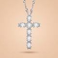 Moissanite Cross Pendant Necklace for Women