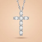 Montore 2.2 CTTW Moissanite Cross Pendant Necklace