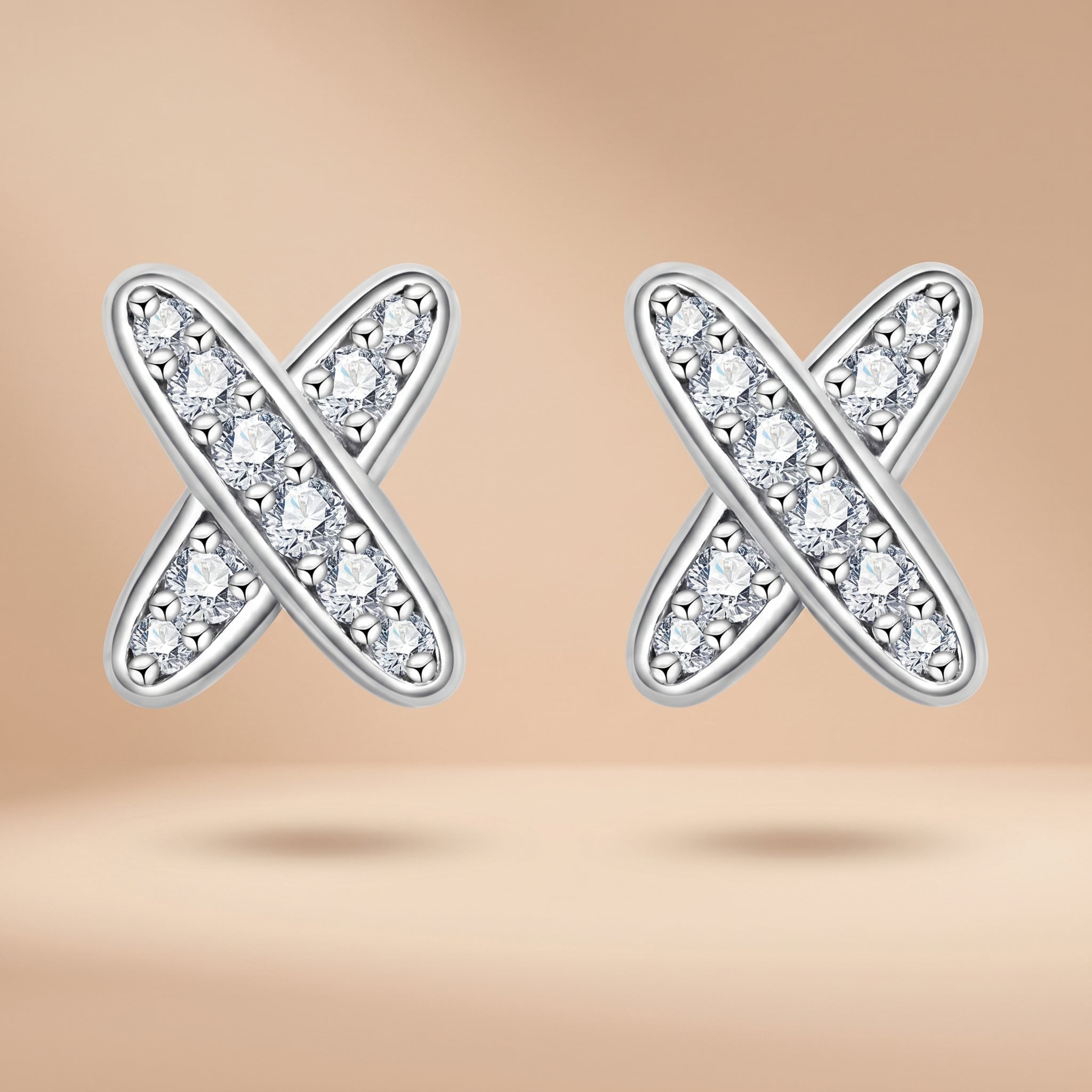 Moissanite Cross Stud Earrings (0.28cttw)for Women