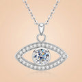 Moissanite Demon Eye Pendant Necklace for Women