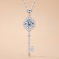 Moissanite Key Pendant Necklace Necklace for Women