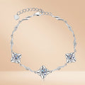 Pinwheel Style Moissanite Bracelet in Silver