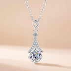 Montore Elegant 1 Carat Moissanite Spire Pendant Necklace