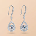 Moissanite Teardrop Dangle Earrings (1ct*2) for Women