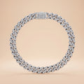 Sterling Silver Twisted Cuban Moissanite Bracelet (1.36–5.17 Ct. Tw)