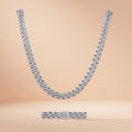Moissanite Twisted Cuban Chain Necklace for Women