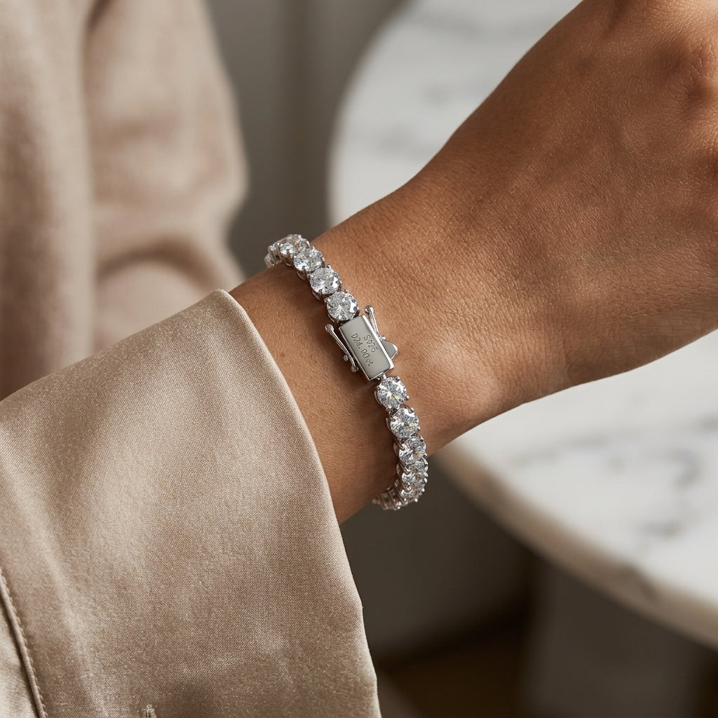 Moissanite Tennis Bracelet  VVS1  3MM–6.5MM model 1