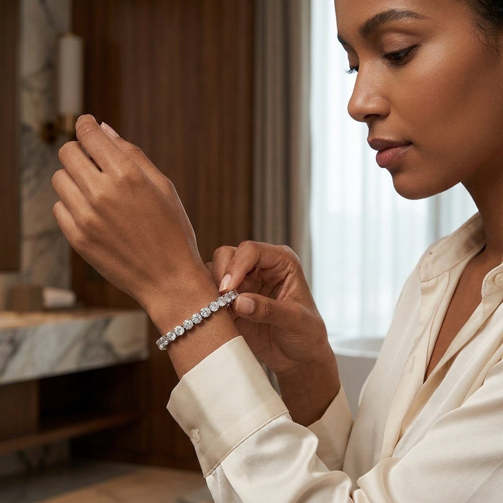 Moissanite Tennis Bracelet  VVS1  3MM–6.5MM model 3