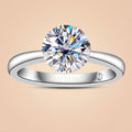 Round Cut Invisible Setting Moissanite Engagement Ring (3 ct) for Women